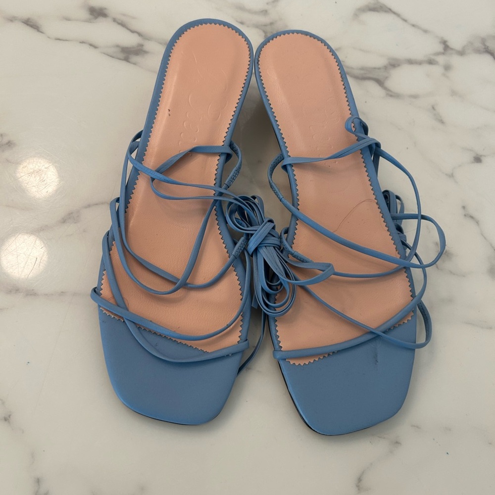 J. Crew Blue Strappy Sandals